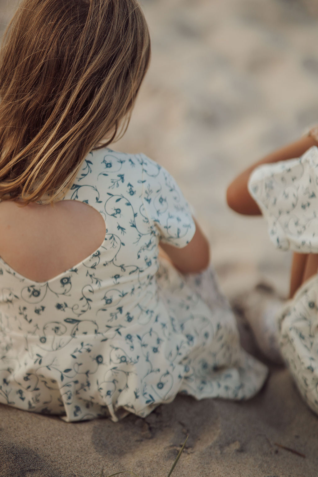 Sweetheart Twirl Dress | Organic Cotton Jersey - Scandi Floral - The7Letter