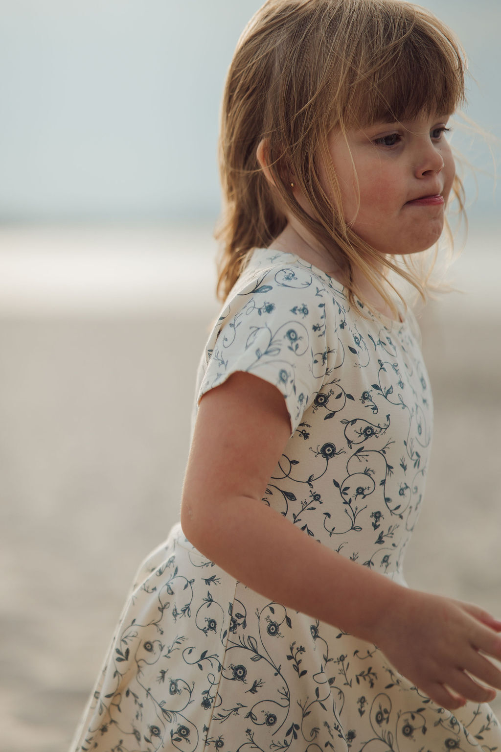 Sweetheart Twirl Dress | Organic Cotton Jersey - Scandi Floral - The7Letter