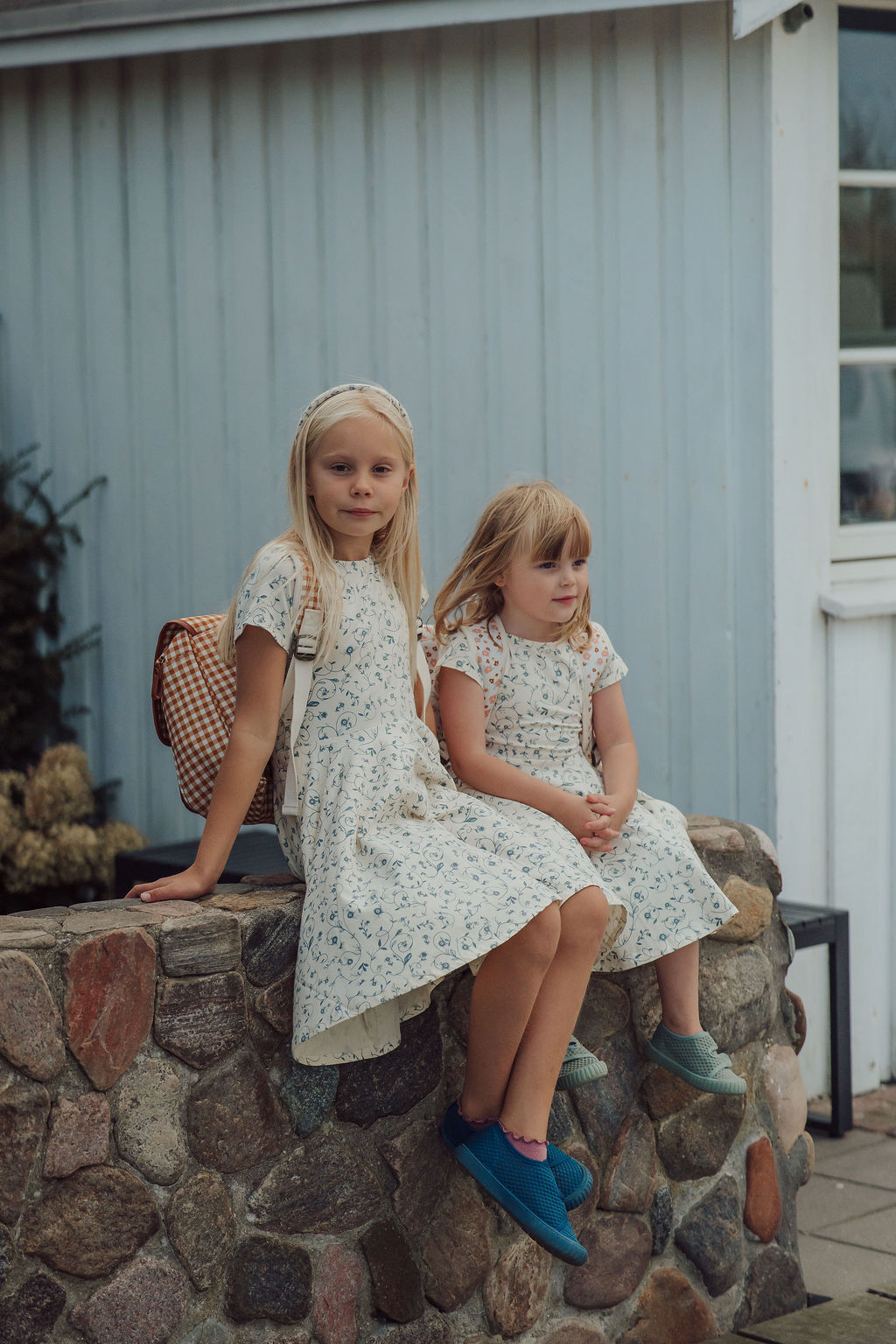 Sweetheart Twirl Dress | Organic Cotton Jersey - Scandi Floral - The7Letter