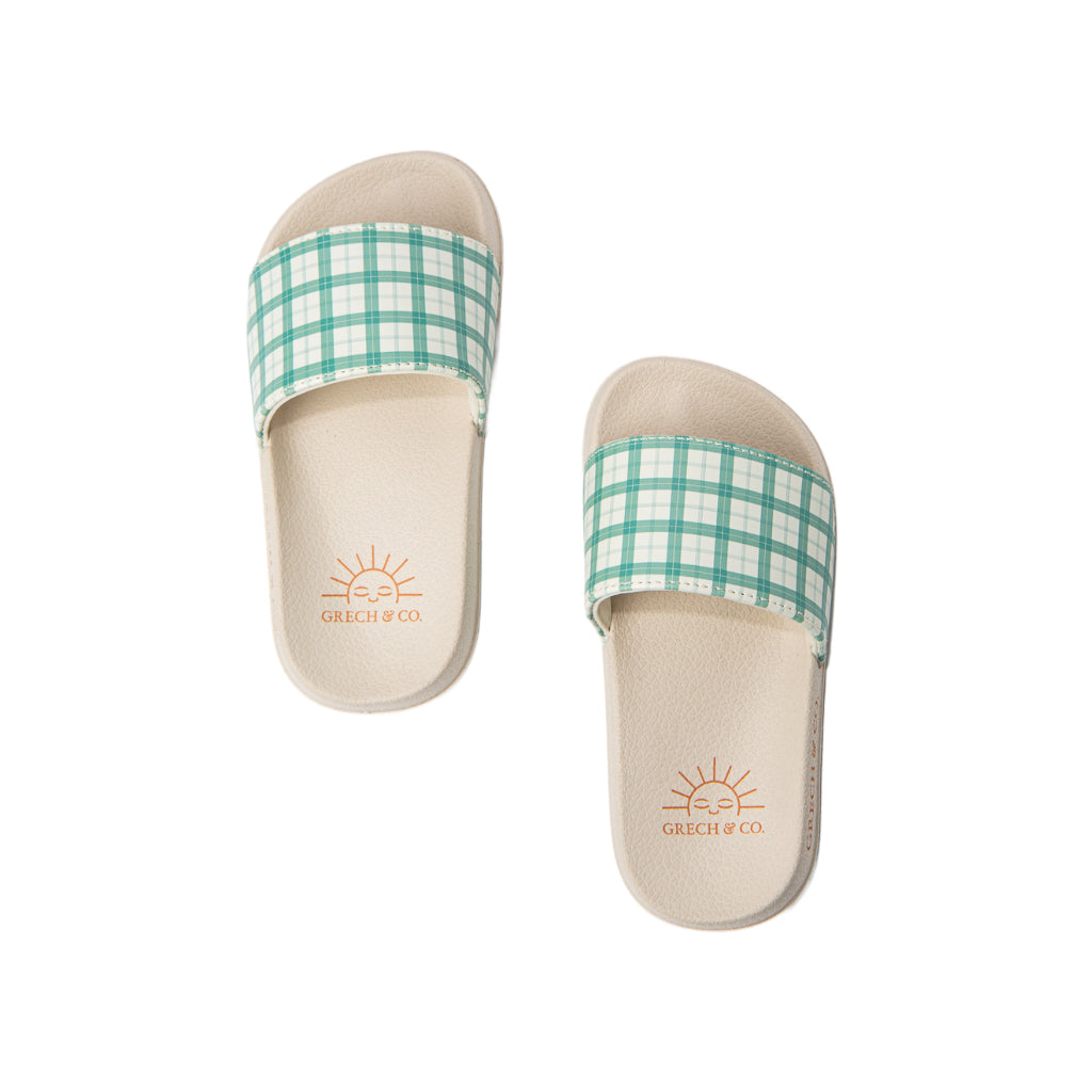 Slide Sandal | Fern Plaid - The7Letter