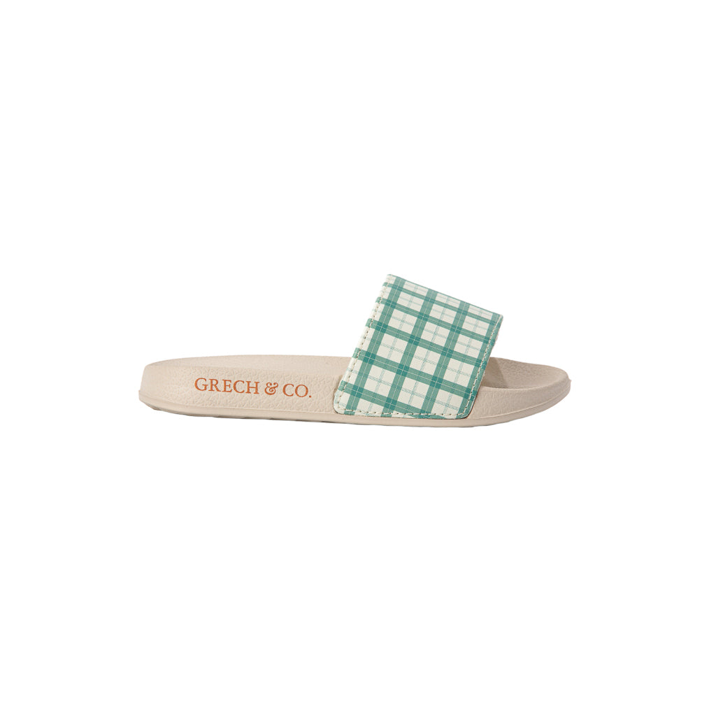 Slide Sandal | Fern Plaid - The7Letter