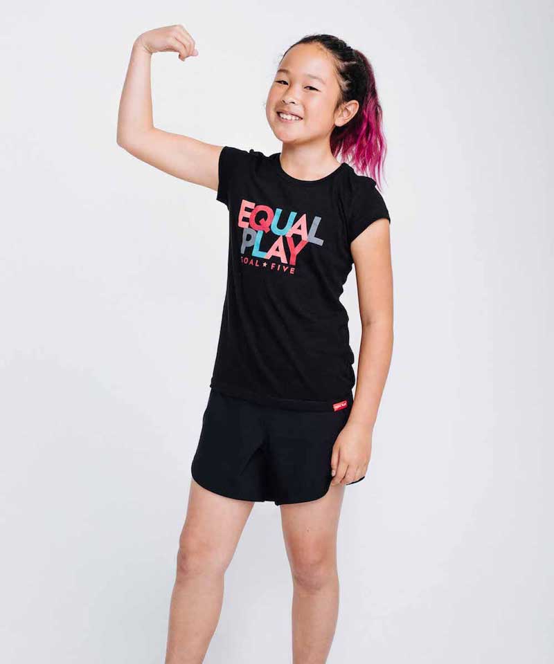 Equal Play Girls' Black T Shirt - The7Letter