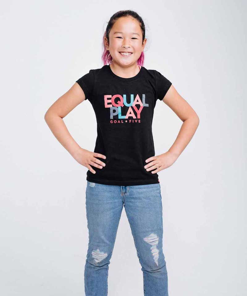 Equal Play Girls' Black T Shirt - The7Letter