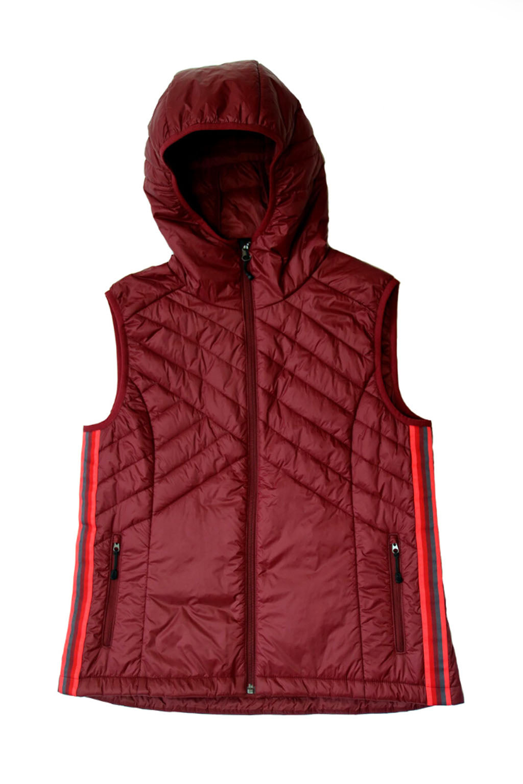 Powerstripe Eco-Friendly Down Hooded Vest - The7Letter
