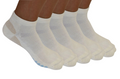 High Performance Anklet Bamboo Viscose Socks Unisex White Color - 5-pack - The7Letter