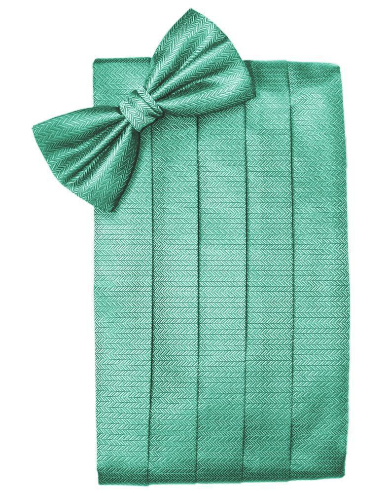 Set Herringbone Cummerbund & Bow Tie