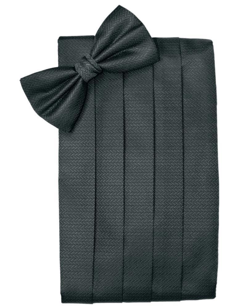 Set Herringbone Cummerbund & Bow Tie