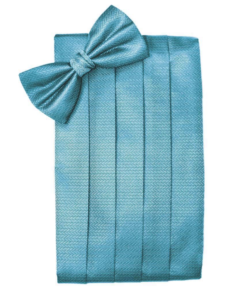 Set Herringbone Cummerbund & Bow Tie