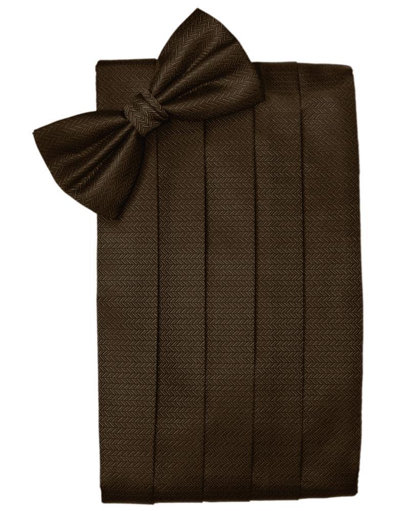 Set Herringbone Cummerbund & Bow Tie