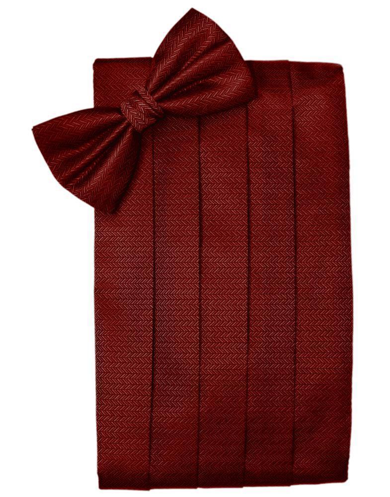 Set Herringbone Cummerbund & Bow Tie