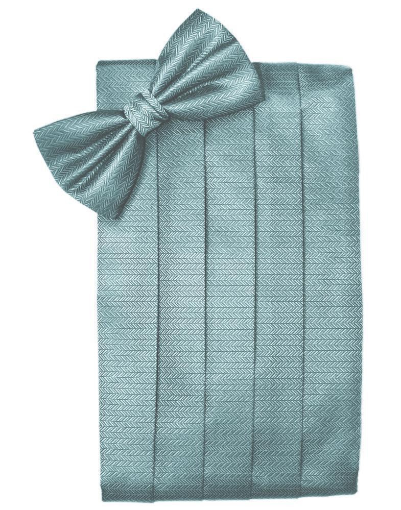 Set Herringbone Cummerbund & Bow Tie