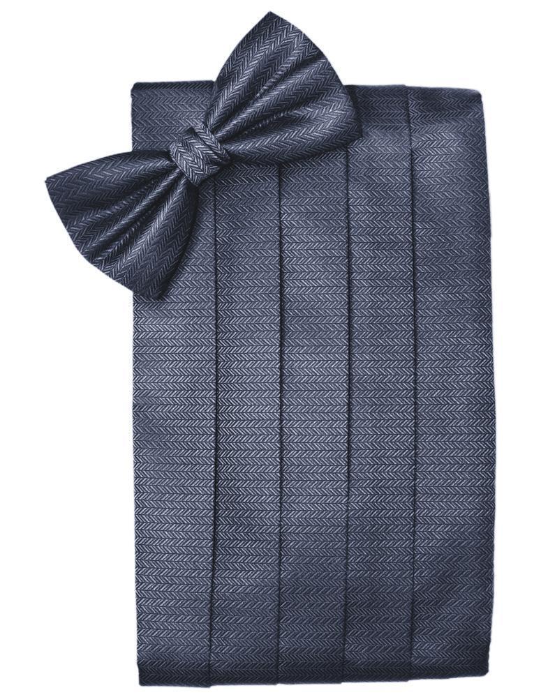 Set Herringbone Cummerbund & Bow Tie