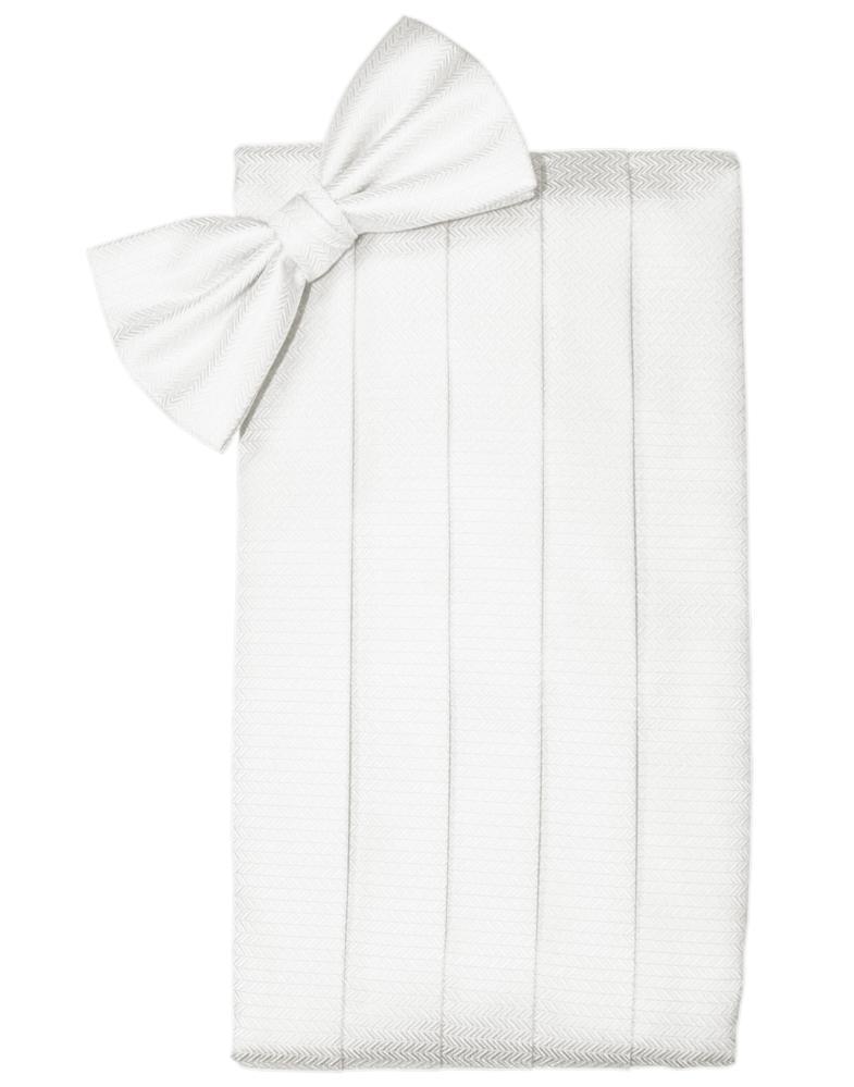 Set Herringbone Cummerbund & Bow Tie