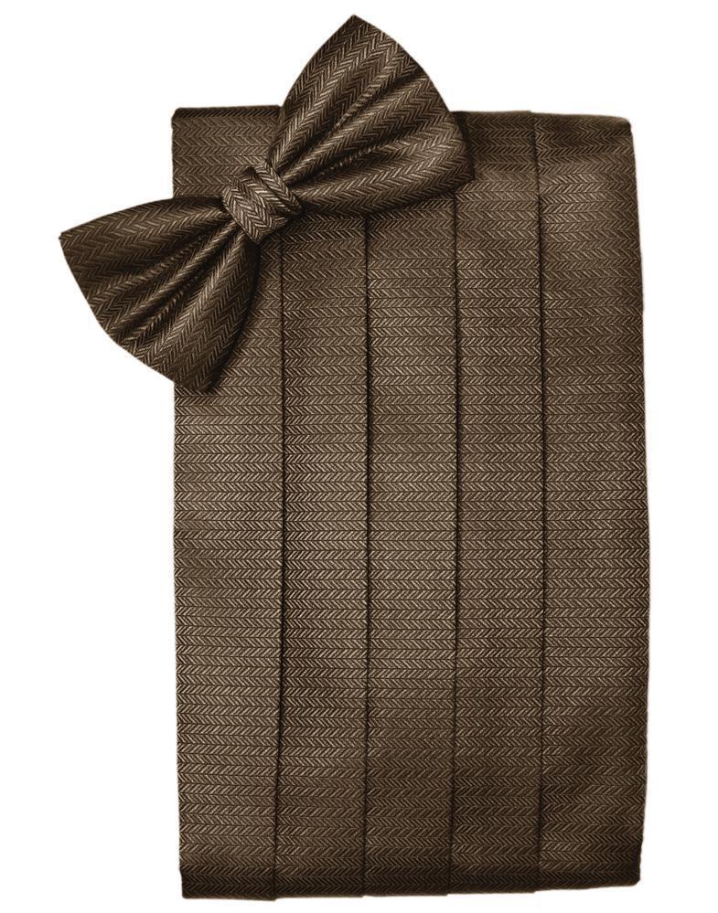 Set Herringbone Cummerbund & Bow Tie
