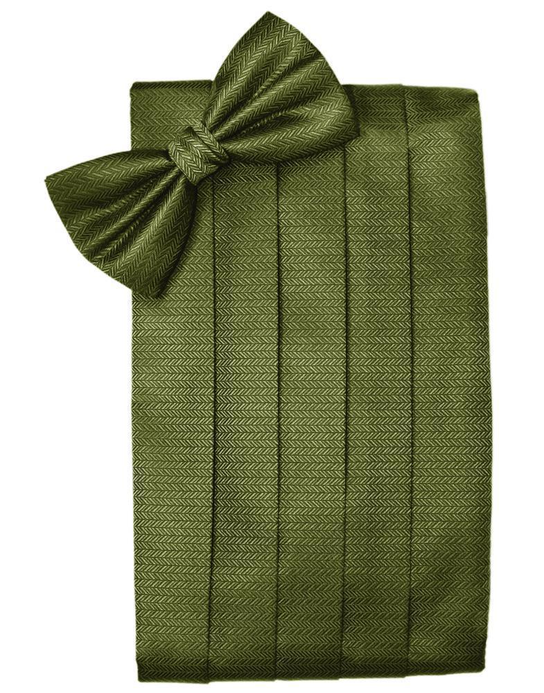 Set Herringbone Cummerbund & Bow Tie