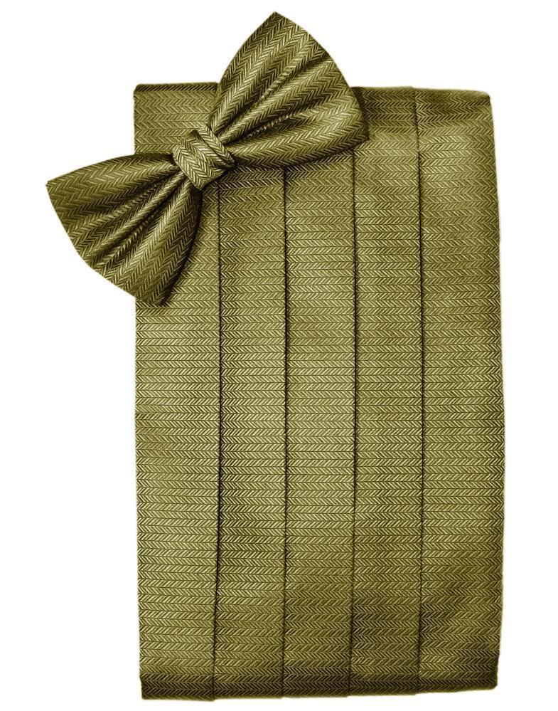Set Herringbone Cummerbund & Bow Tie