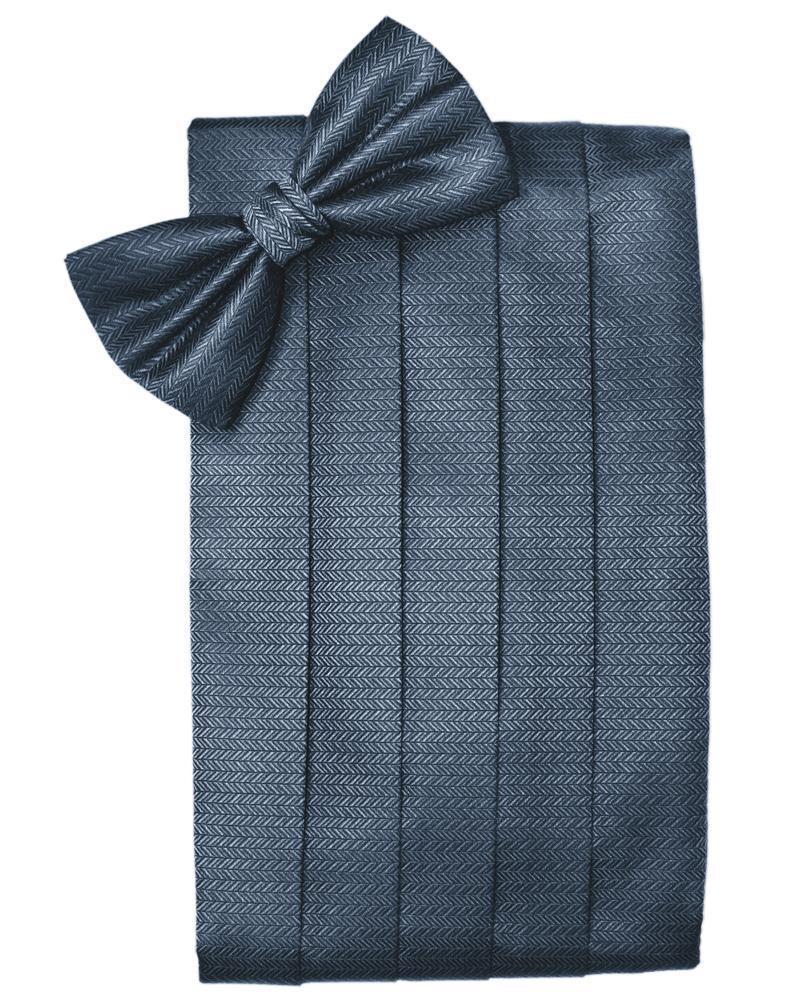 Set Herringbone Cummerbund & Bow Tie
