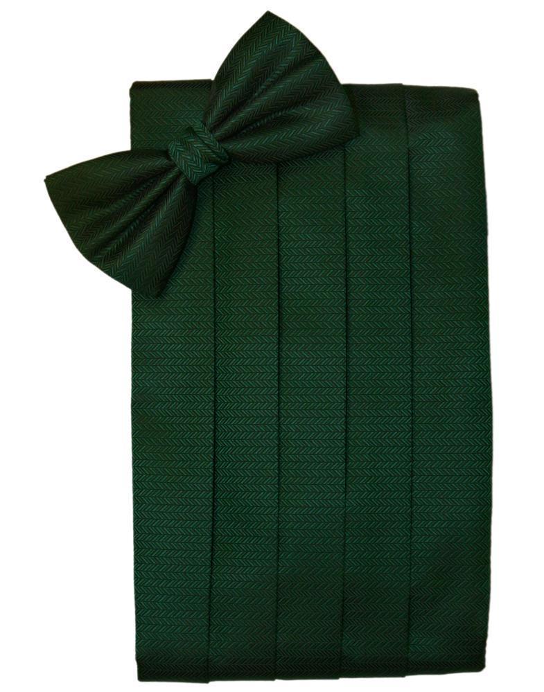 Set Herringbone Cummerbund & Bow Tie