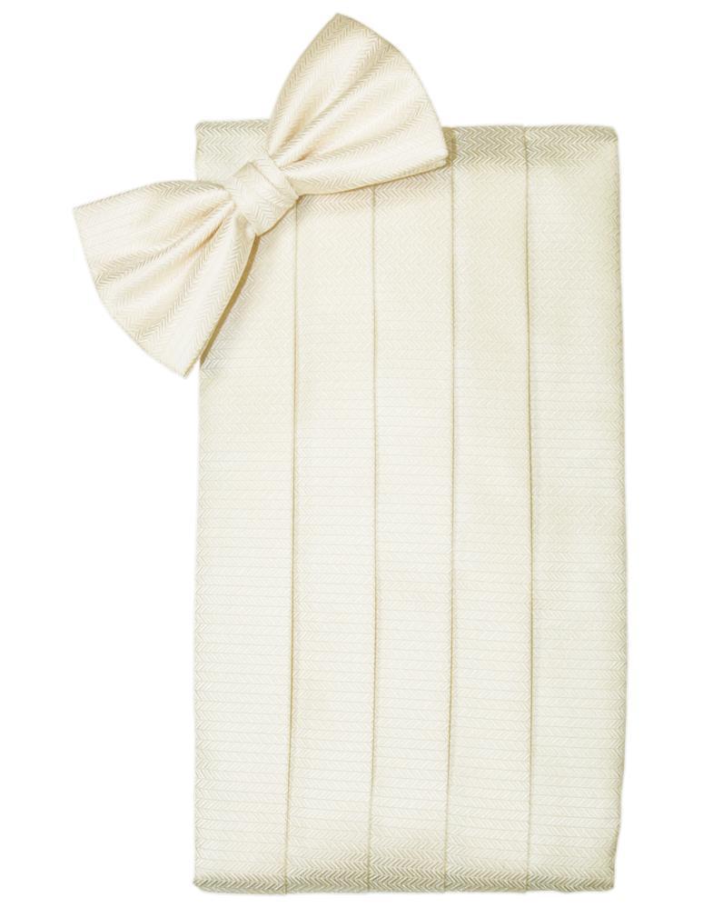 Set Herringbone Cummerbund & Bow Tie