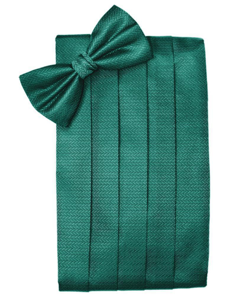 Set Herringbone Cummerbund & Bow Tie