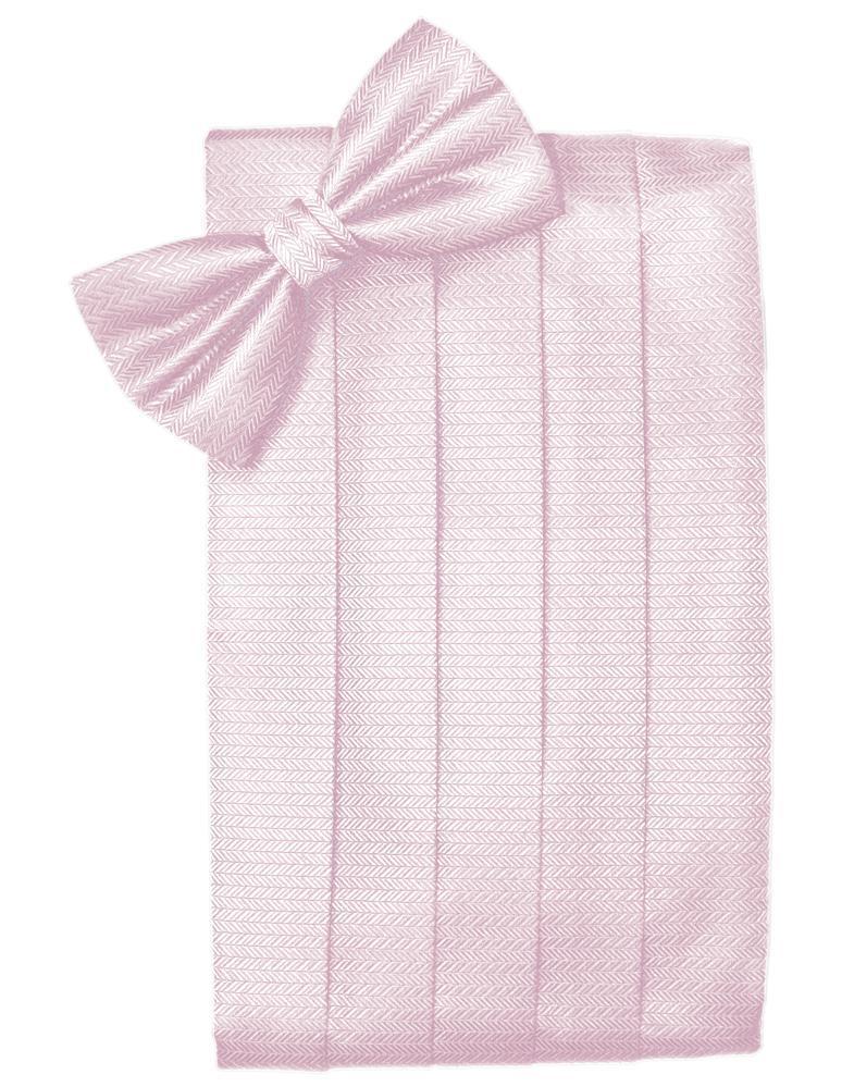 Set Herringbone Cummerbund & Bow Tie