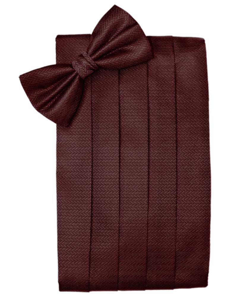 Set Herringbone Cummerbund & Bow Tie