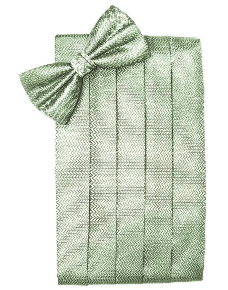 Set Herringbone Cummerbund & Bow Tie