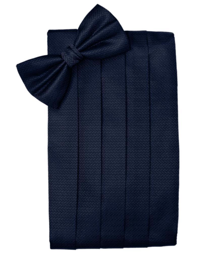 Set Herringbone Cummerbund & Bow Tie