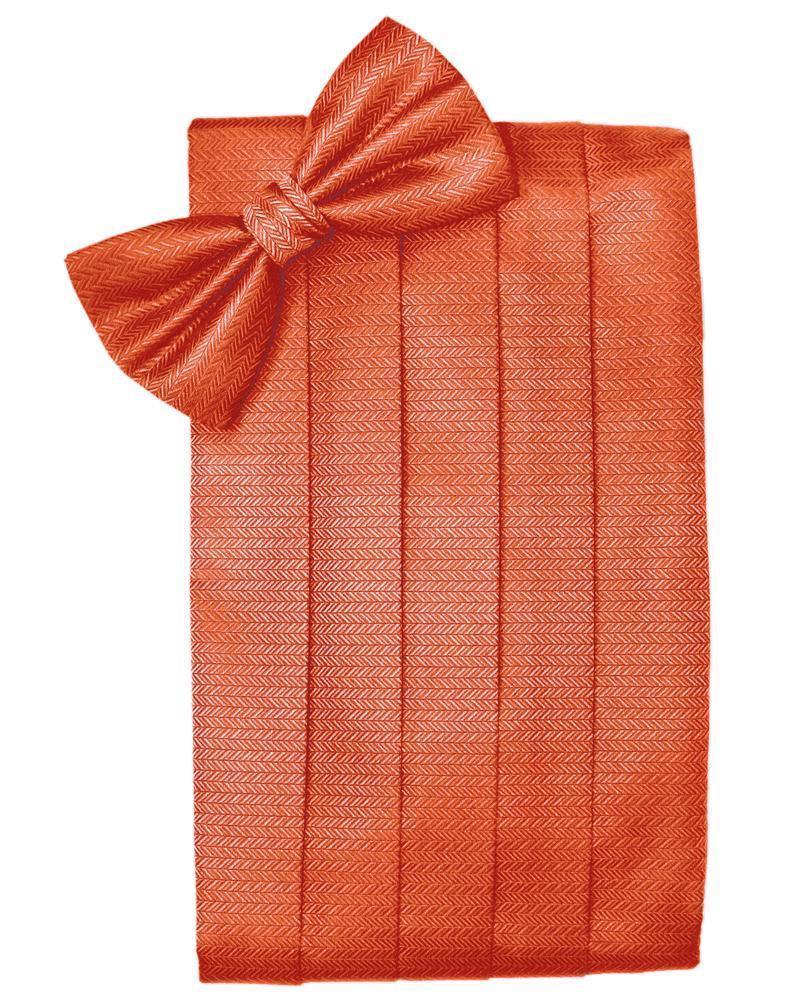 Set Herringbone Cummerbund & Bow Tie