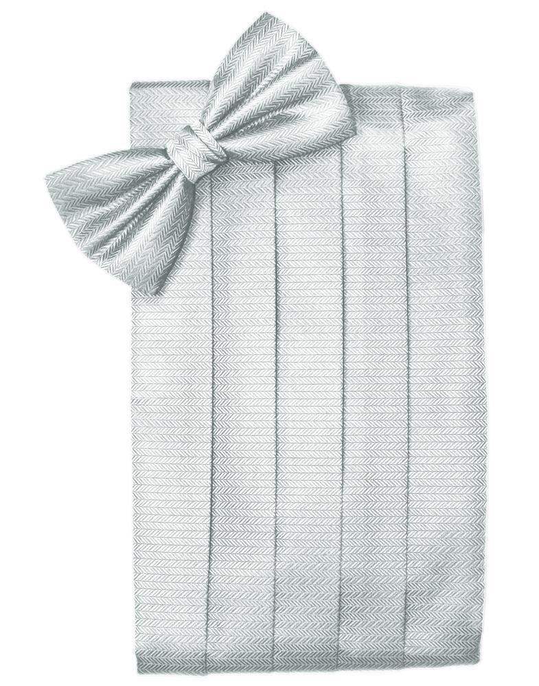 Set Herringbone Cummerbund & Bow Tie