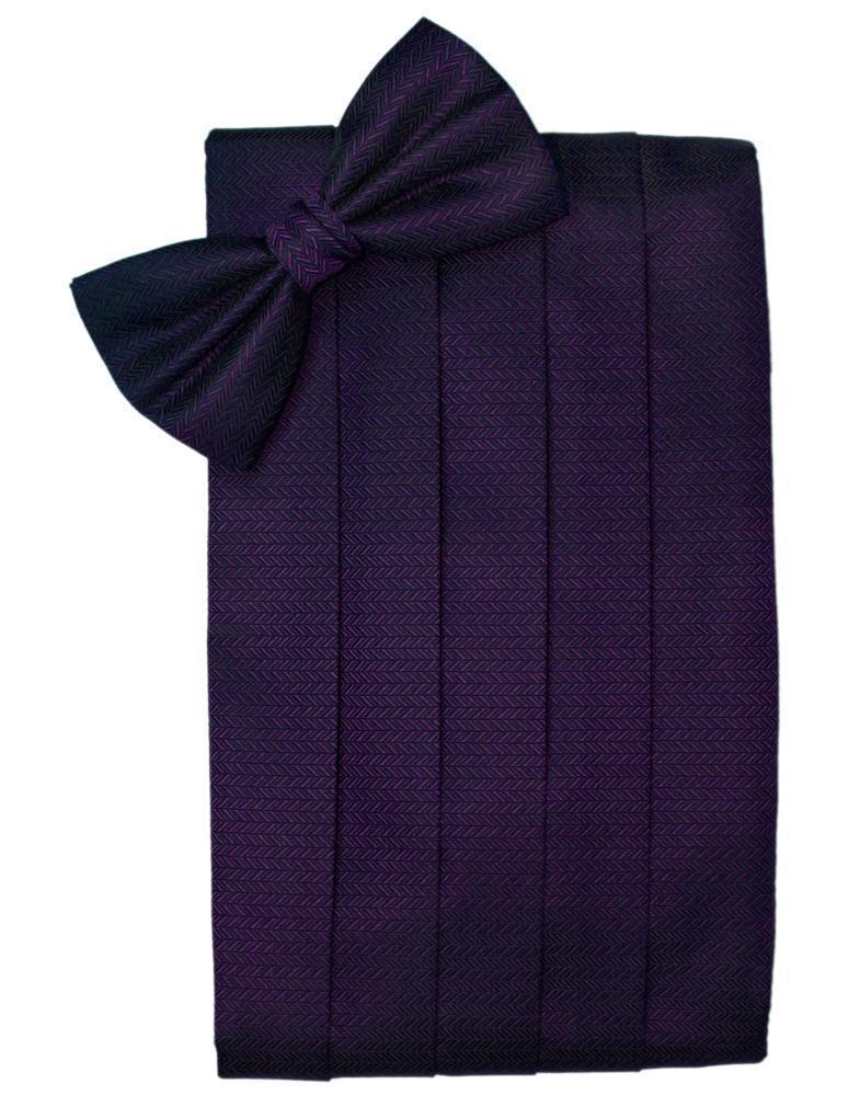 Set Herringbone Cummerbund & Bow Tie