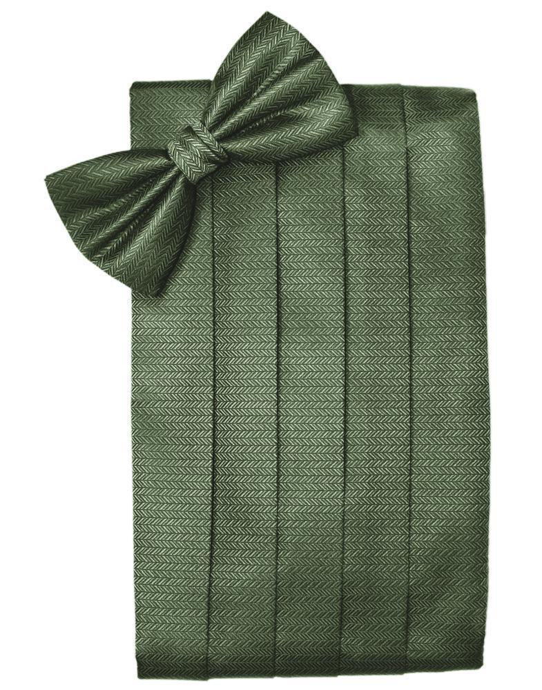 Set Herringbone Cummerbund & Bow Tie