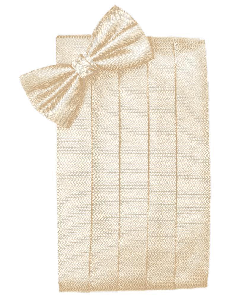 Set Herringbone Cummerbund & Bow Tie