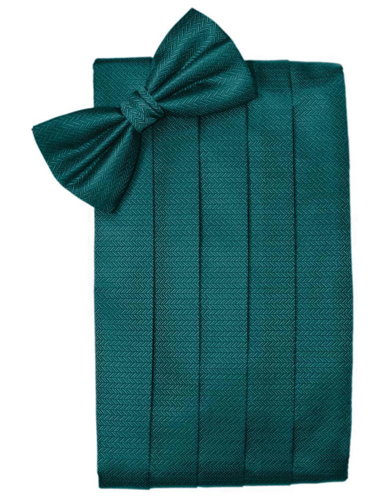 Set Herringbone Cummerbund & Bow Tie