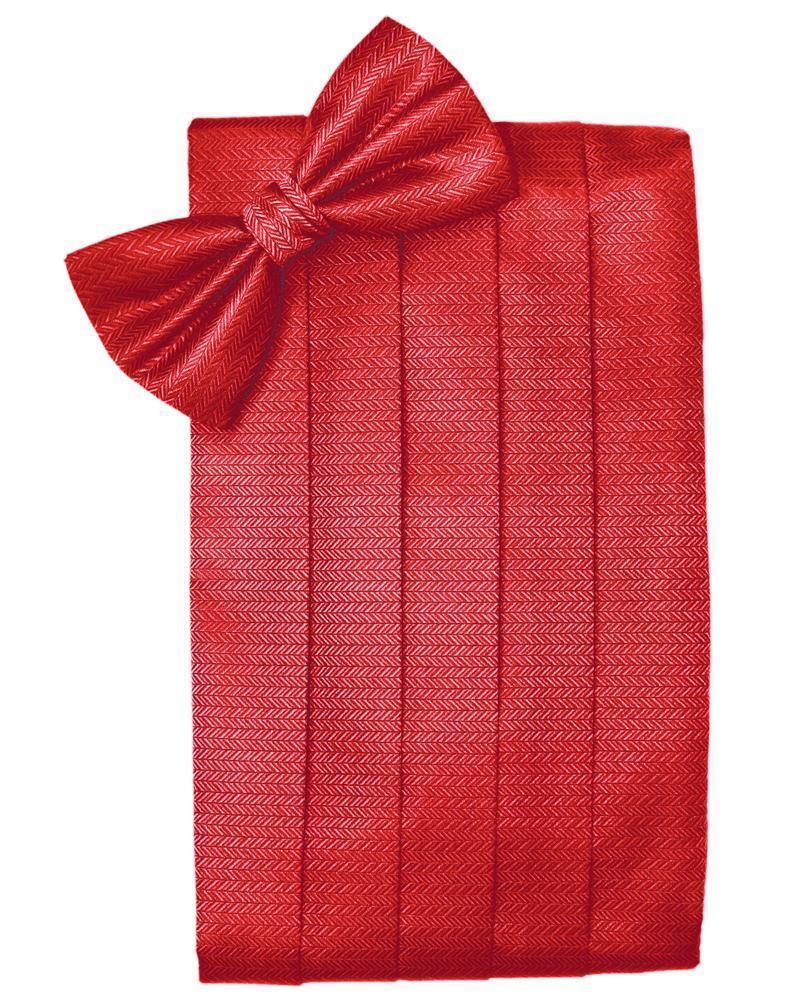 Set Herringbone Cummerbund & Bow Tie
