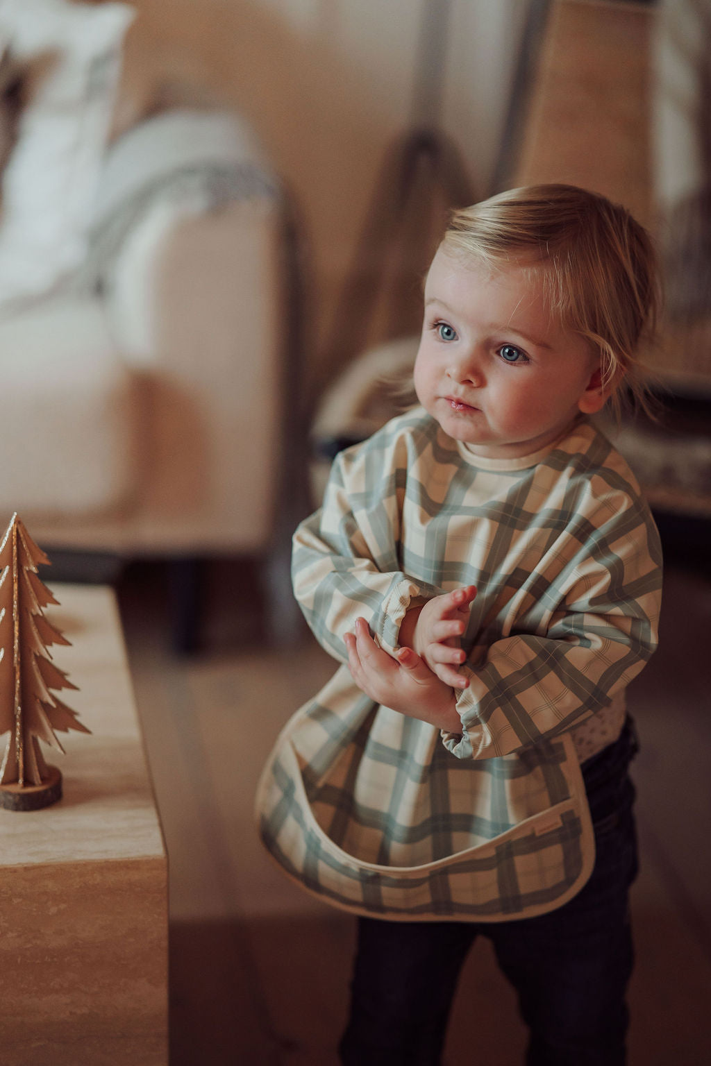 Smock Bib | Fern Plaid - The7Letter
