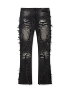 Frost Originals Jean Superposé en Strass Vieilli - Délavage Noir