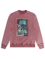 Vicious Denim Graphic Crewneck – Acid-Burgund