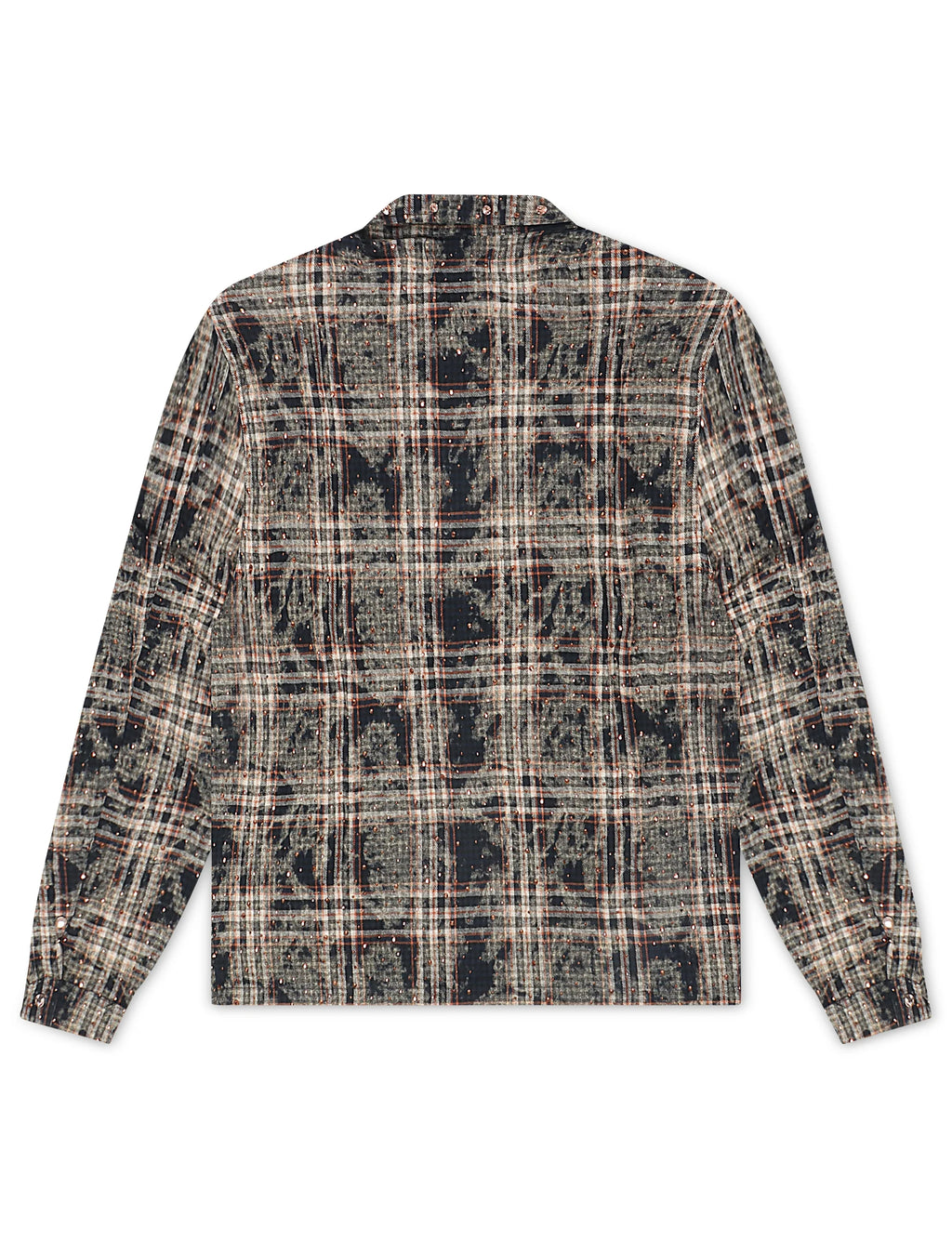Rebel Denim Rhinestone Flannel - Navy