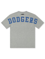 T-shirt Pro Standard Los Angeles Dodgers Wingspan à épaules tombantes - Gris chiné foncé
