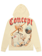 Sweat à capuche Astronaute Concept LA - Crème délavé