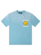 T-shirt Market Studios Smiley Upside Down - Bleu Rétro