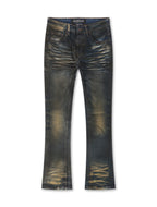 Valabasas Fax Stacked Denim Jeans - Vintage Blue Wash