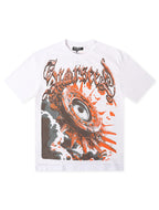 T-shirt Oversize Starseed AI Angel - Blanc/Orange