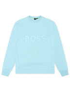 Boss Green Salbo Rundhals-Pullover - Hellblau