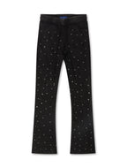 Rebel Denim Diamond Stacked Sweatpants - Ash Black