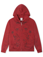 Veste zippée Revenge Tattoo - Rouge/Noir