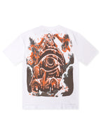 T-shirt Oversize Starseed AI Angel - Blanc/Orange