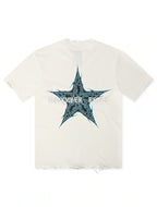November Reign Storm Hand Shredded T-Shirt - Weiß