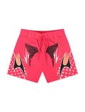 Smoke Rise Republic Windbreaker Shorts - Lilac Rose